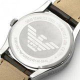 Buy Shop Emporio Armani Classic Quartz Beige Dial Brown Leather Strap Watch For Men - AR0646 USA Online