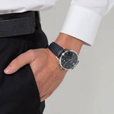 Buy Shop Emporio Armani Lambda Chronograph Blue Dial Blue Leather Strap Watch For Men - AR11018 USA Online