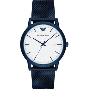 Buy Shop Emporio Armani Luigi Quartz White Dial Blue Mesh Bracelet Watch For Men - AR11025 USA Online