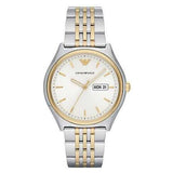 Buy Shop Emporio Armani Cream Dial Two Tone Steel Strap Watch For Men - AR11034 USA Online