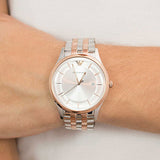 Buy Shop Emporio Armani Lambda Analog Silver Dial Two Tone Steel Strap Watch For Men - AR11044 USA Online