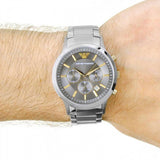 Buy Shop Emporio Armani Quartz Grey Dial Silver Steel Strap Watch For Men - AR11047 USA Online