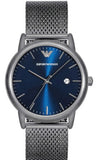 Buy Shop Emporio Armani Luigi Quartz Blue Dial Grey Mesh Bracelet Watch For Men - AR11053 USA Online