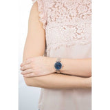 Buy Shop Emporio Armani Gianni T Bar Crystal Blue Dial Two Tone Steel Strap Watch For Women - AR11092 USA Online