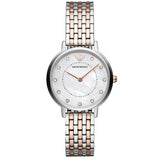 Buy Shop Emporio Armani Gianni T Bar Mother of Pearl Dial Two Tone Steel Strap Watch For Women - AR2508 USA Online