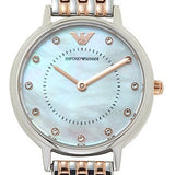 Buy Shop Emporio Armani Mother of Pearl Dial Two Tone Stainless Steel Watch For Women - AR11094 USA Online