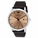 Buy Shop Emporio Armani Luigi Analog Bronze Dial Brown Leather Strap Watch For Men - AR11096 USA Online