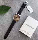 Buy Shop Emporio Armani Luigi Analog Bronze Dial Brown Leather Strap Watch For Men - AR11096 USA Online