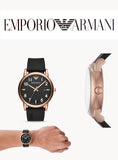 Buy Shop Emporio Armani Luigi Quartz Black Dial Black Rubber Strap Watch For Men - AR11097 USA Online