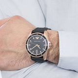 Buy Shop Emporio Armani Sport Quartz Black Dial Black Rubber Strap Watch For Men - AR11101 USA Online