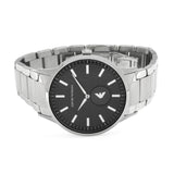 Buy Shop Emporio Armani Renato Quartz Black Dial Silver Steel Strap Watch For Men - AR11118 USA Online
