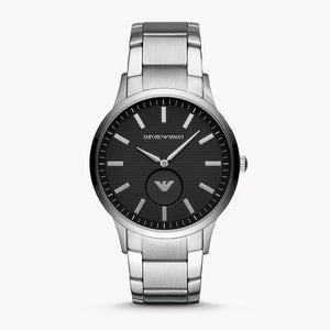 Buy Shop Emporio Armani Renato Quartz Black Dial Silver Steel Strap Watch For Men - AR11118 USA Online