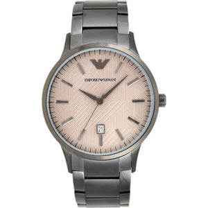 Buy Shop Emporio Armani Renato Quartz Grey Dial Grey Steel Strap Watch For Men - AR11120 USA Online