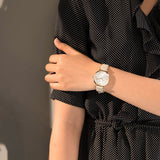 Buy Shop Emporio Armani Gianni T Bar Analog Silver Dial Beige Leather Strap Watch For Women - AR11127 USA Online