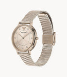 Buy Shop Emporio Armani Kappa Pink Dial Pink Mesh Bracelet Watch For Women - AR11129 USA Online