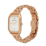 Buy Shop Emporio Armani Giola White Mother of Pearl Dial Rose Gold Steel Strap Watch For Women - AR11147 USA Online