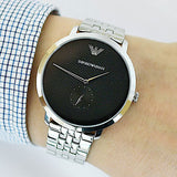 Buy Shop Emporio Armani Classic Quartz Black Dial Silver Steel Strap Watch For Men - AR11161 USA Online