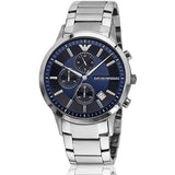 Buy Shop Emporio Armani Renato Chronograph Blue Dial Silver Steel Strap Watch For Men - AR11164 USA Online