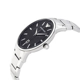 Emporio Armani Renato Quartz Black Dial Silver Steel Strap Watch For Men - AR11181