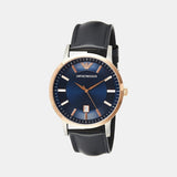 Buy Shop Emporio Armani Renato Analog Blue Dial Black Leather Strap Watch For Men - AR2506 USA Online