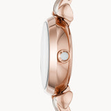 Buy Shop Emporio Armani Gianni T-Bar Mother of Pearl Dial Rose Gold Steel Strap Watch For Women - AR11203 USA Online