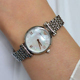 Buy Shop Emporio Armani Donna Mother of Pearl Dial Silver Steel Strap Watch For Women - AR11204 USA Online