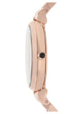 Buy Shop Emporio Armani Gianni T Bar Black Dial Rose Gold Steel Strap Watch For Women - AR11206 USA Online