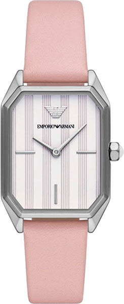 Buy Shop Emporio Armani Quartz White Dial Pink Leather Strap Watch For Women - AR11207 USA Online