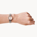 Buy Shop Emporio Armani Gianni T Bar Pink Dial Two Tone Steel Strap Watch For Women - AR11223 USA Online