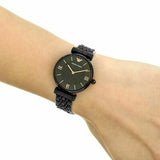 Buy Shop Emporio Armani Gianni T Bar All Black Diamond Dial Watch For Women - AR11245 USA Online