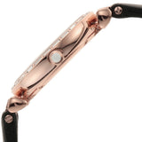 Buy Shop Emporio Armani Gianni T-Bar Mother of Pearl Dial Black Leather Strap Watch For Women - AR11295 USA Online