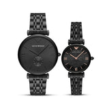 Buy Shop Emporio Armani Gianni T Bar All Black Diamond Dial Watch For Women - AR11245 USA Online