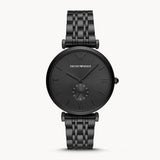 Buy Shop Emporio Armani Gianni T Bar Analog Black Dial Black Steel Strap Watch For Men - AR11299 USA Online