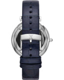 Buy Shop Emporio Armani Gianni T Bar Quartz Blue Dial Blue Leather Strap Watch For Men - AR11300 USA Online