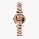 Buy Shop Emporio Armani Gianni T-Bar Mother of Pearl Dial Rose Gold Steel Strap Watch For Women - AR11316 USA Online