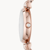Buy Shop Emporio Armani Gianni T-Bar Mother of Pearl Dial Rose Gold Steel Strap Watch For Women - AR11316 USA Online