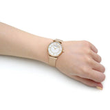 Buy Shop Emporio Armani Gianni T Bar Mother of Pearl Dial Gold Mesh Bracelet Watch For Women - AR11321 USA Online