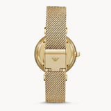 Buy Shop Emporio Armani Gianni T Bar Mother of Pearl Dial Gold Mesh Bracelet Watch For Women - AR11321 USA Online