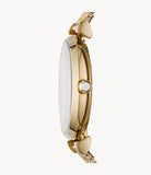 Buy Shop Emporio Armani Gianni T Bar Mother of Pearl Dial Gold Mesh Bracelet Watch For Women - AR11321 USA Online