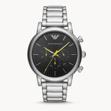 Buy Shop Emporio Armani Luigi Chronograph Black Dial Silver Steel Strap Watch For Men - AR11324 USA Online