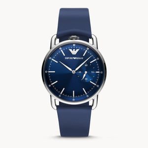 Buy Shop Emporio Armani Aviator Quartz Blue Dial Blue Leather Strap Watch For Men - AR11335 USA Online