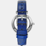 Buy Shop Emporio Armani Gianni T Bar Quartz Crystals Silver Dial Blue Leather Strap Watch For Women - AR11344 USA Online