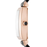 Buy Shop Emporio Armani Gianni T Bar Quartz White Dial Black Leather Strap Watch For Women - AR11408 USA Online