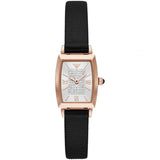 Buy Shop Emporio Armani Gianni T Bar Quartz White Dial Black Leather Strap Watch For Women - AR11408 USA Online
