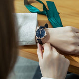 Buy Shop Emporio Armani Gianni T-Bar Quartz Blue Dial Blue Leather Strap Watch for Women - AR11424 USA Online