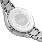 Buy Shop Emporio Armani Cleo Crystals Mother Of Pearl Dial Silver Steel Strap Watch For Women - AR11484 USA Online