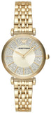 Buy Shop Emporio Armani Gianni T Bar Analog Crystals Gold Dial Gold Steel Strap Watch For Women - AR11608 USA Online