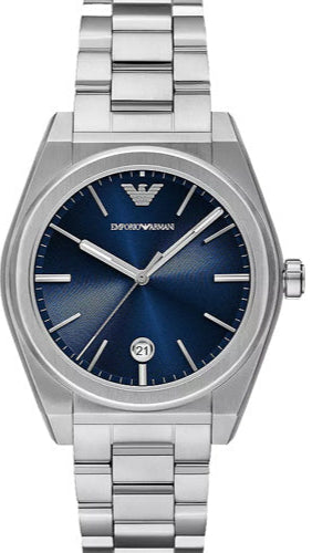 Buy Shop Emporio Armani Frederico Analog Blue Dial Silver Steel Strap Watch for Men - AR11620 USA Online