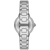 Emporio Armani Mia Three Hand Crystals Blue Dial Silver Steel Strap Watch For Women - AR11630