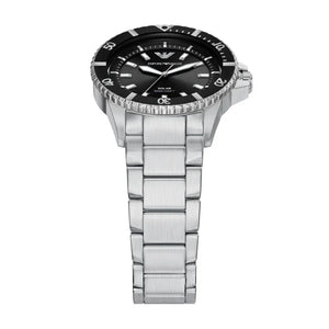 Buy Shop Emporio Armani World Explorer Solar Black Dial Silver Steel Strap Watch for Men - AR11787 USA Online